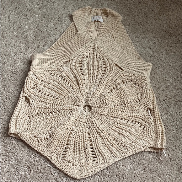 Fate Beige Knit Sweater Shirt - Picture 1 of 5